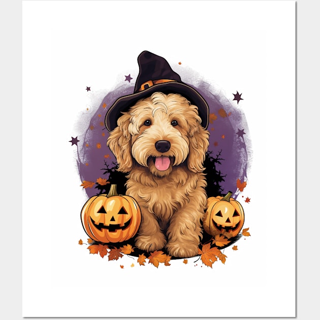 Cute Halloween puppy Dog Wall Art by LaartStudio